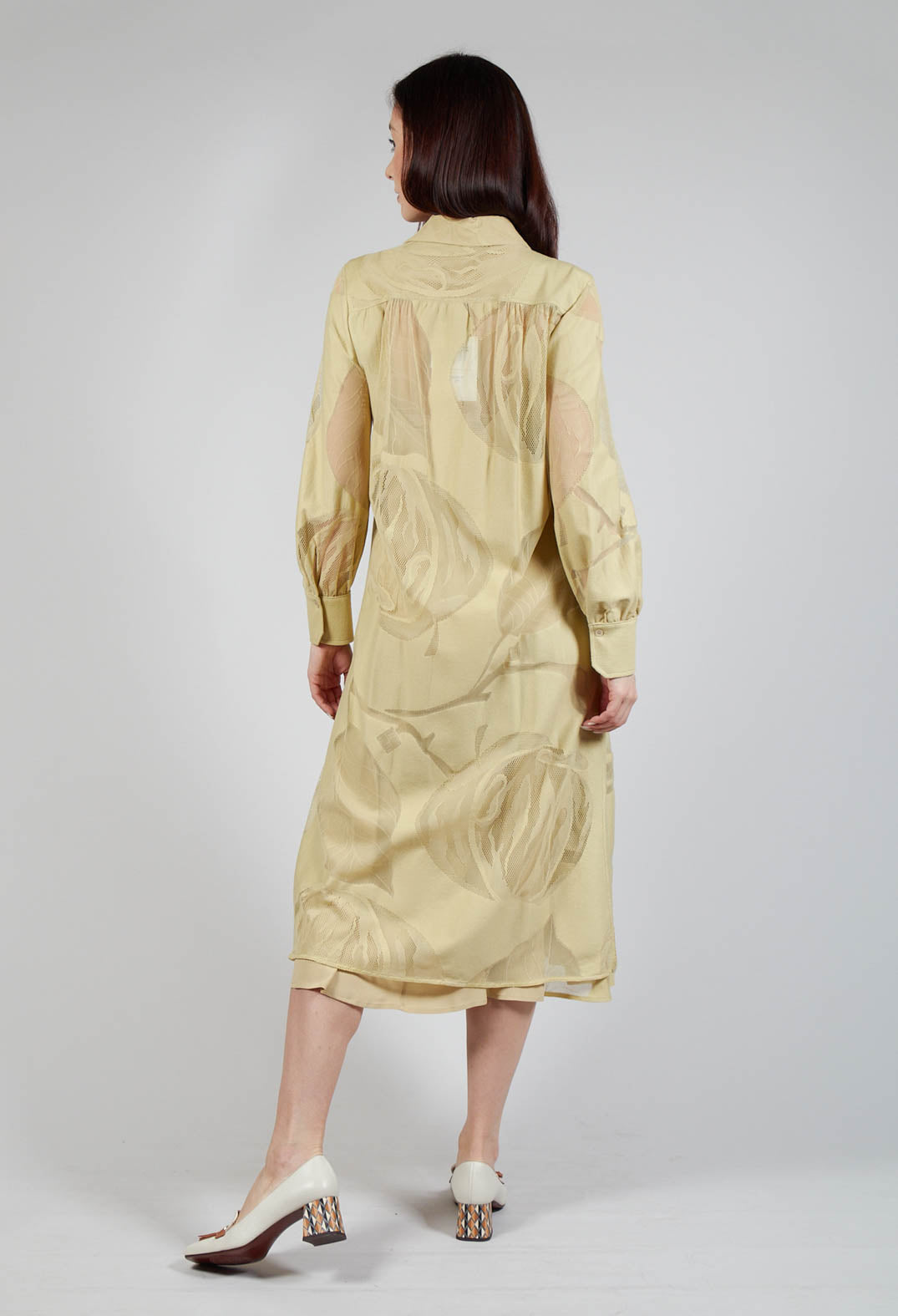 Foliage Chemisier Dress in Pampas