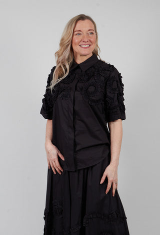 Frill Blouse in Nero
