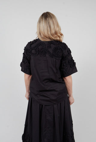 Frill Blouse in Nero