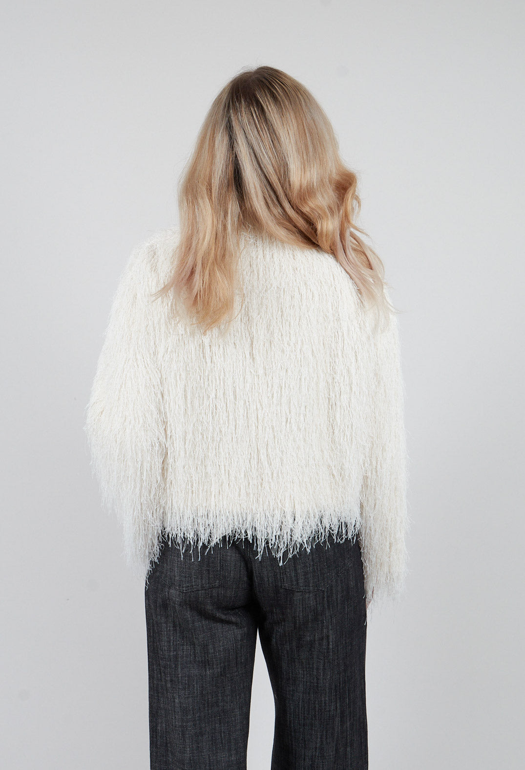 Fringe Jacket in Off White