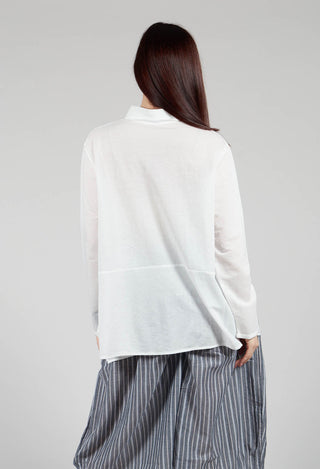 Front Crop Shirt in White