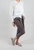 Khaki Trousers with Pleats and Front Tie