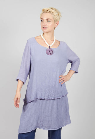 Long Double Layer Tunic in Grape