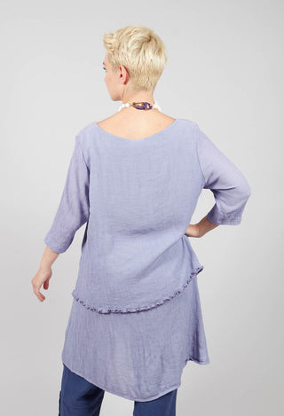 Long Double Layer Tunic in Grape