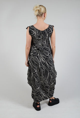 GRKO Dress in Black with White