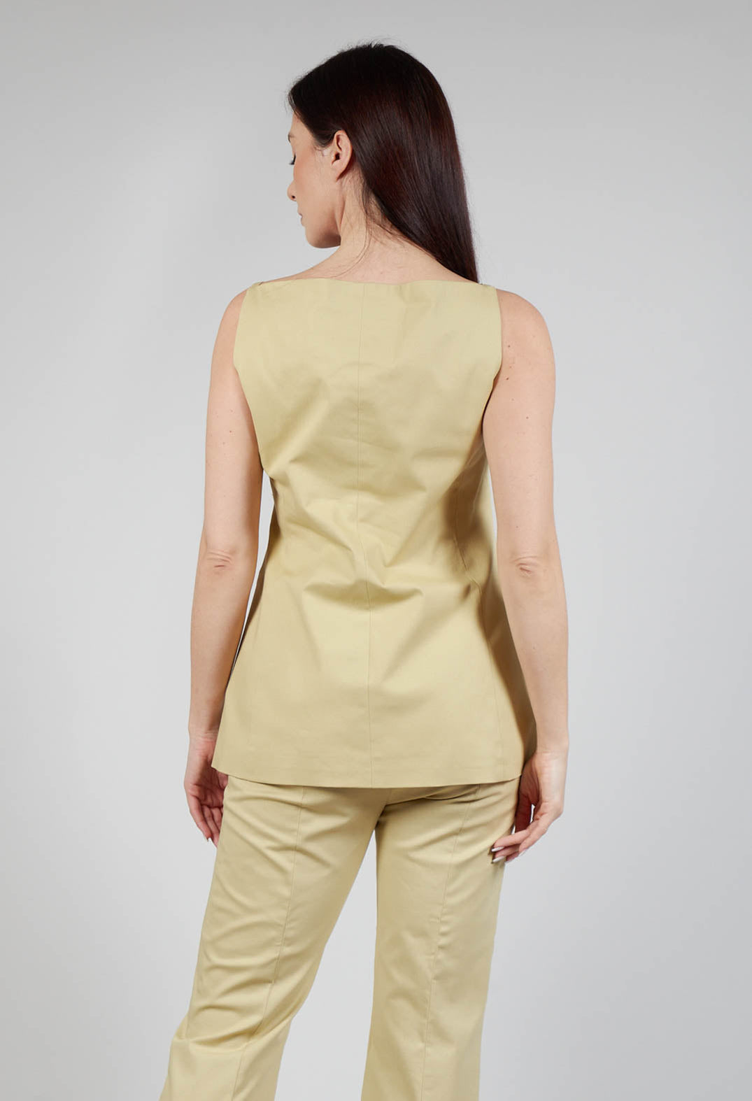 Gabardine Waistcoat in Pear Sorbet