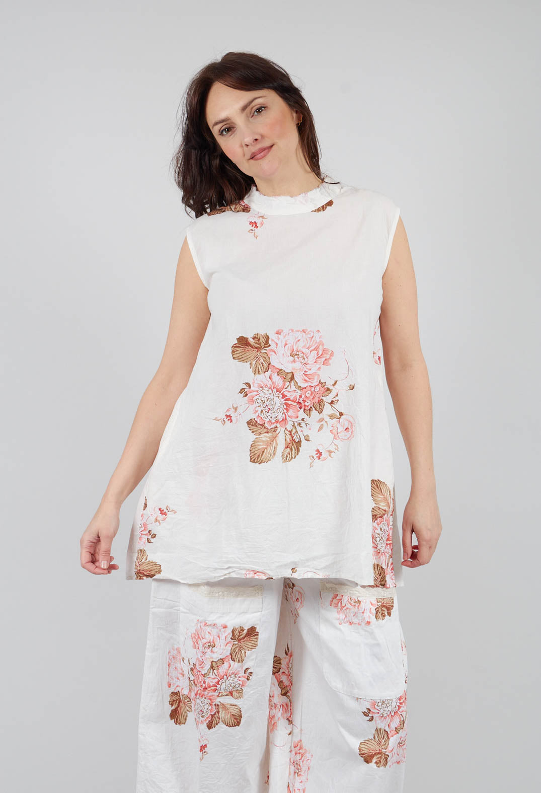 Gabin Tunic in Cotton Fleurs
