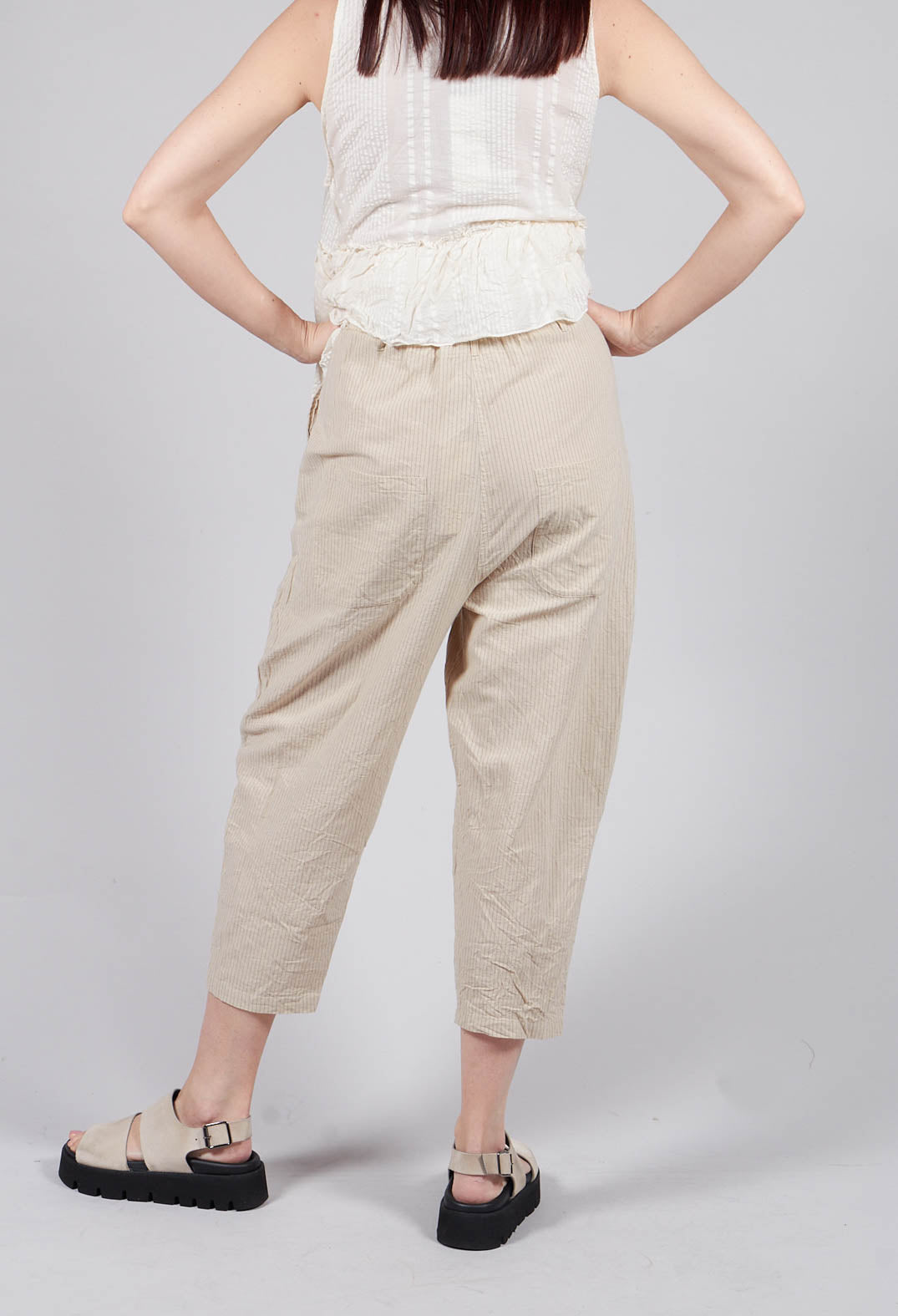 Gaston Trousers in Striped Linen