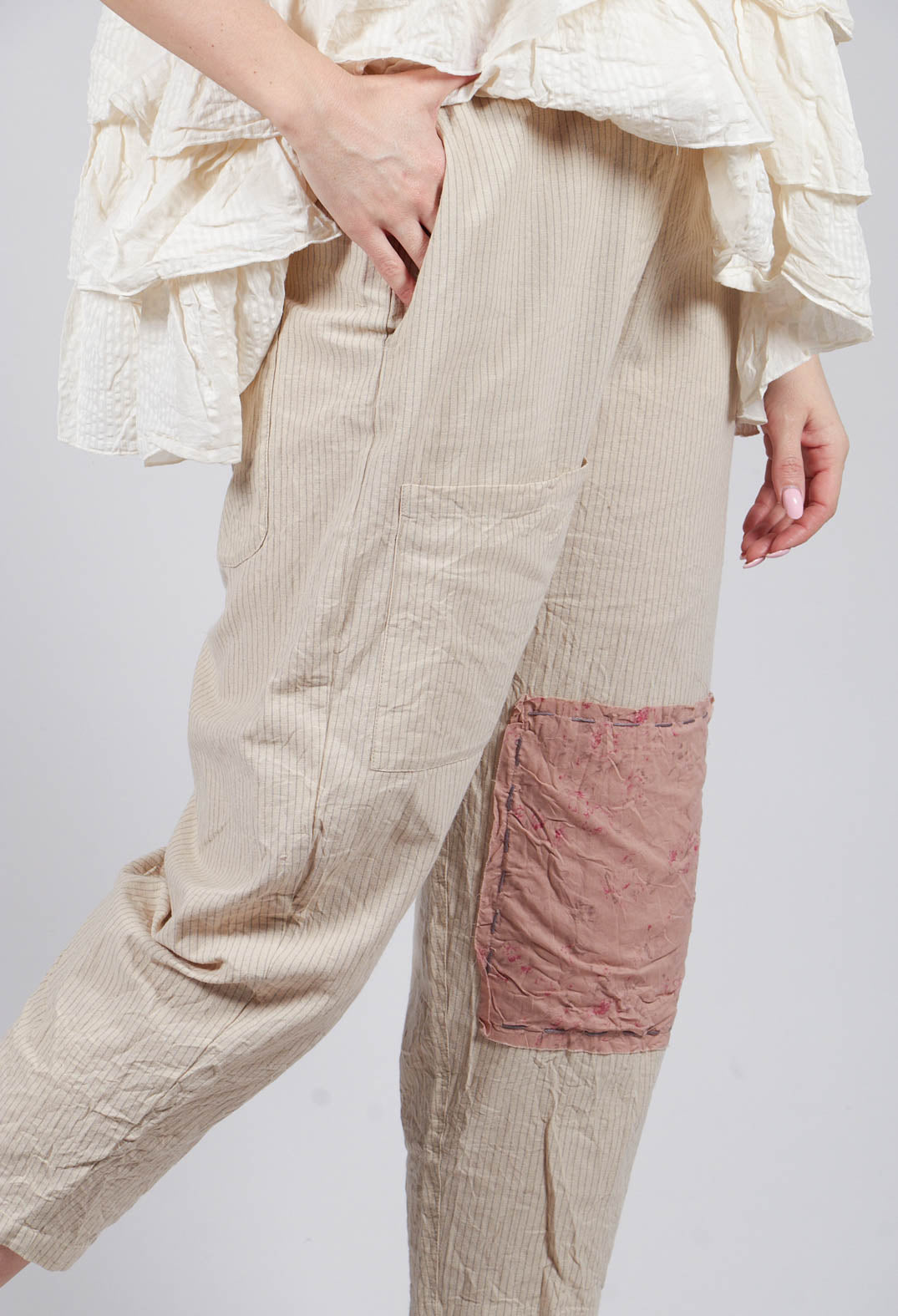 Gaston Trousers in Striped Linen
