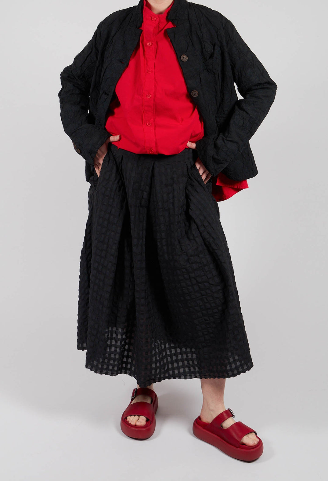 Gathered Skirt in Black