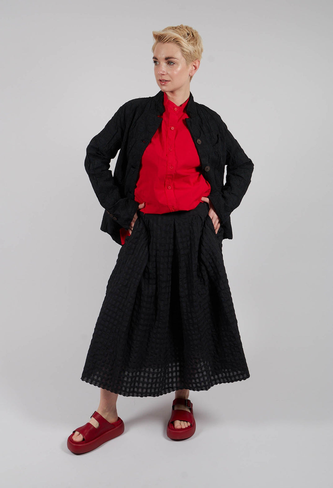 Gathered Skirt in Black