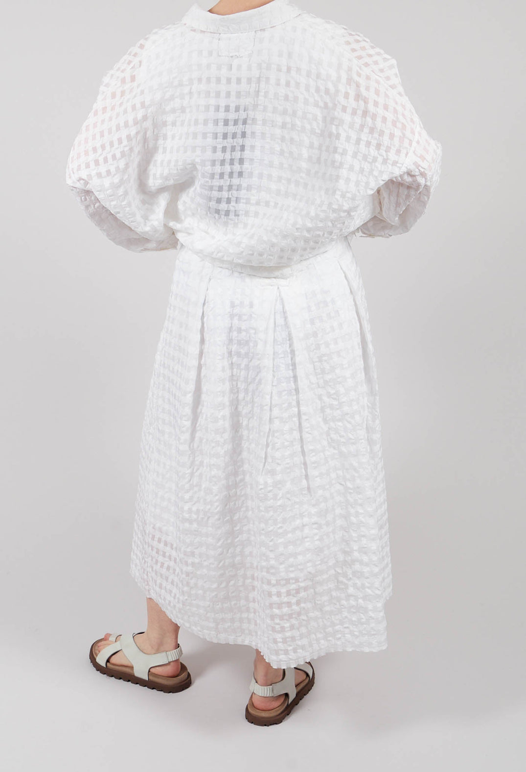 Gathered Skirt in White