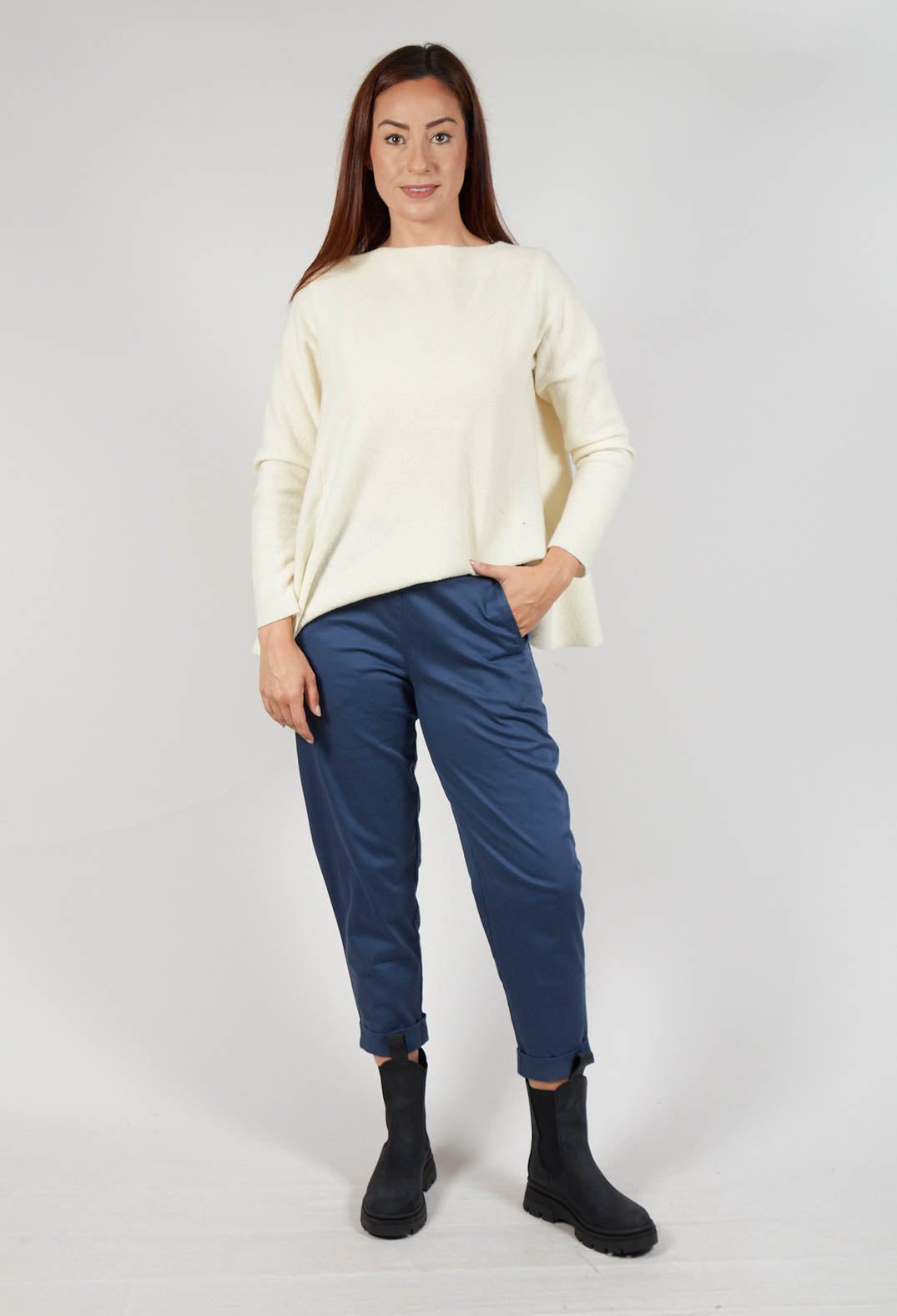 Geisha Long Trousers in Dark Night