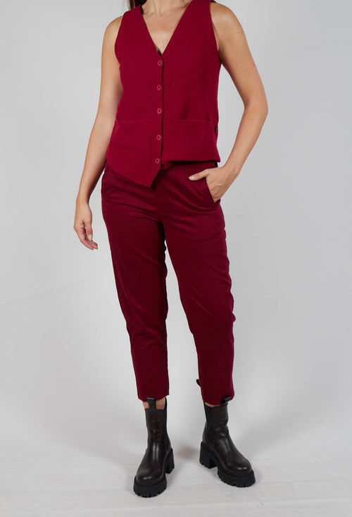 Geishan Trousers in Scarlet