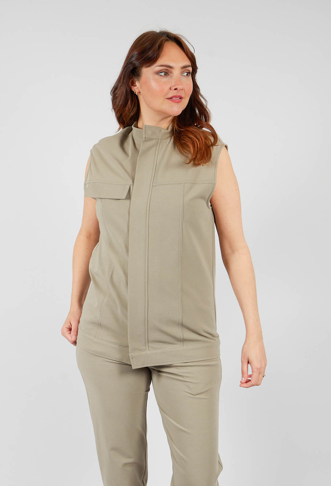 Gillet in Taupe