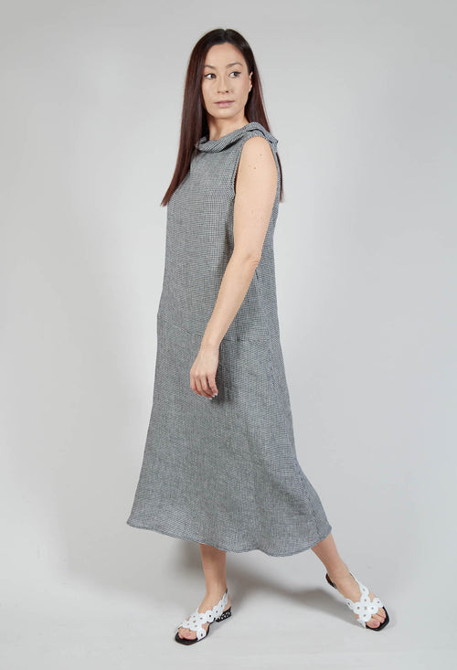 Gingham Linen Dress in Giava