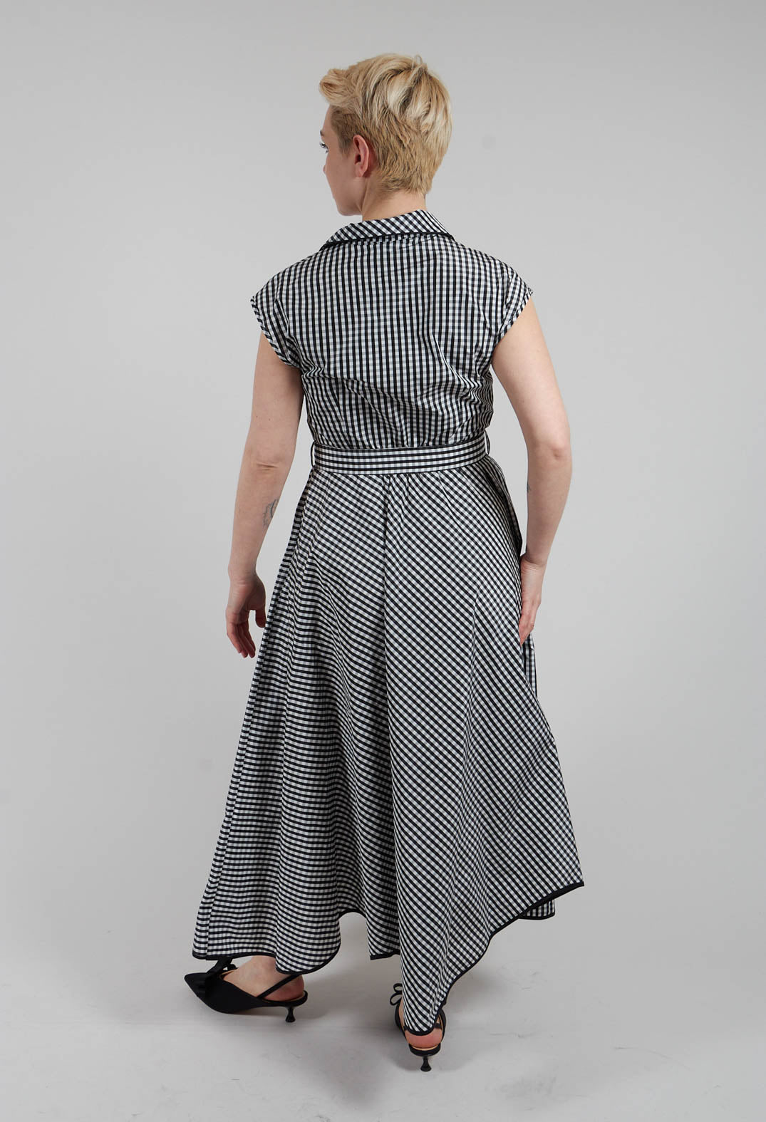 Sfizio Gingham Polo Dress in Micro Check – Olivia May