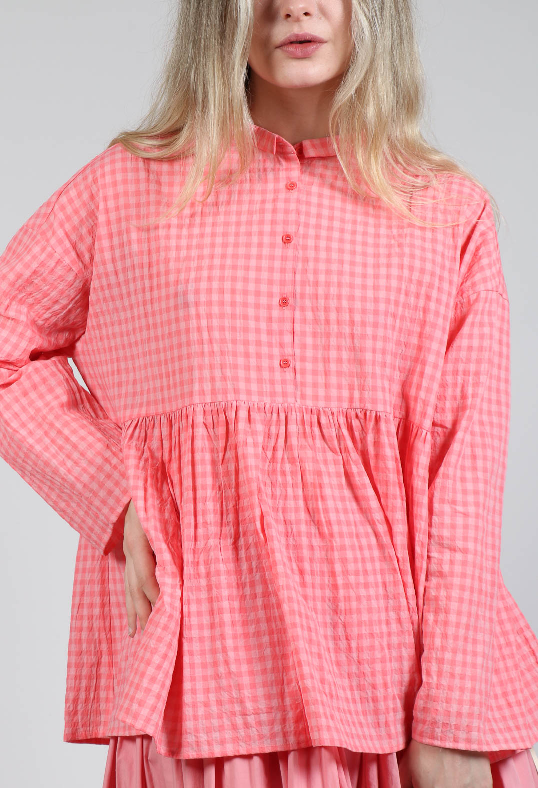Gingham Shirt in Strawberry