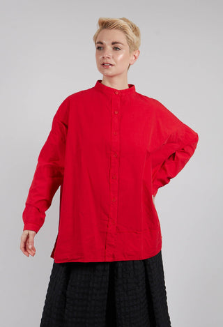 Grandad Collar Shirt in Pomodoro