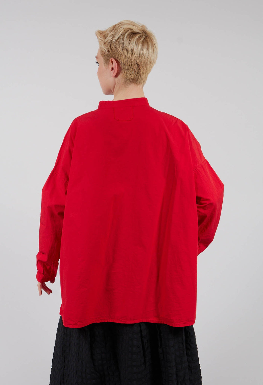Grandad Collar Shirt in Pomodoro