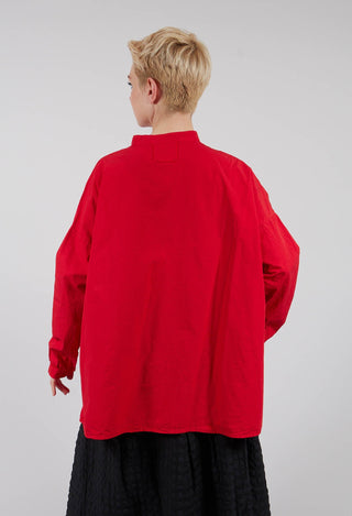 Grandad Collar Shirt in Pomodoro