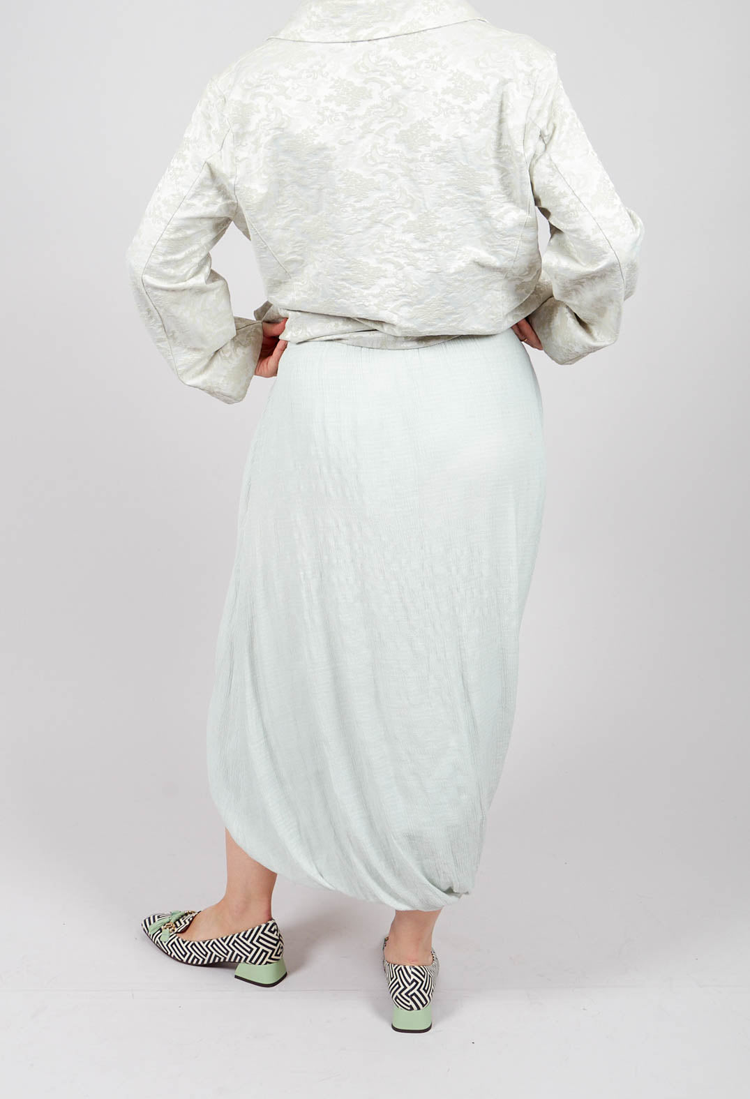 Long Bubble Skirt in Mint