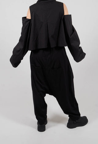 Ragborg Drop Crotch Trousers in Black