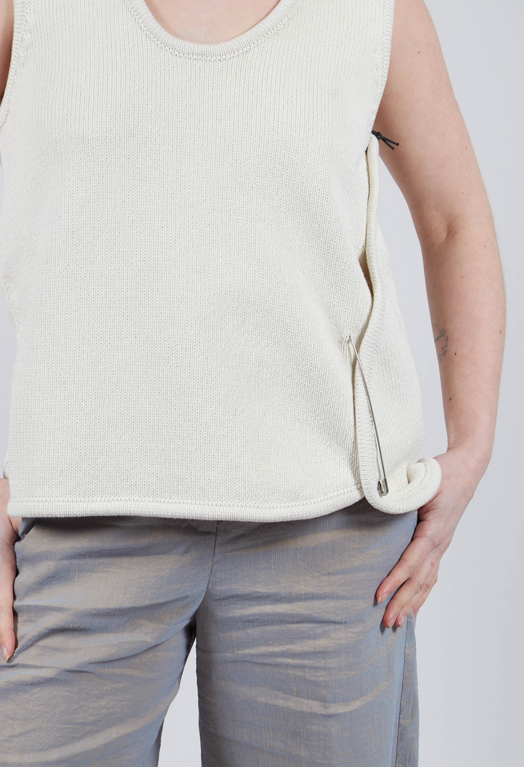 Hal Knit Top in Off White