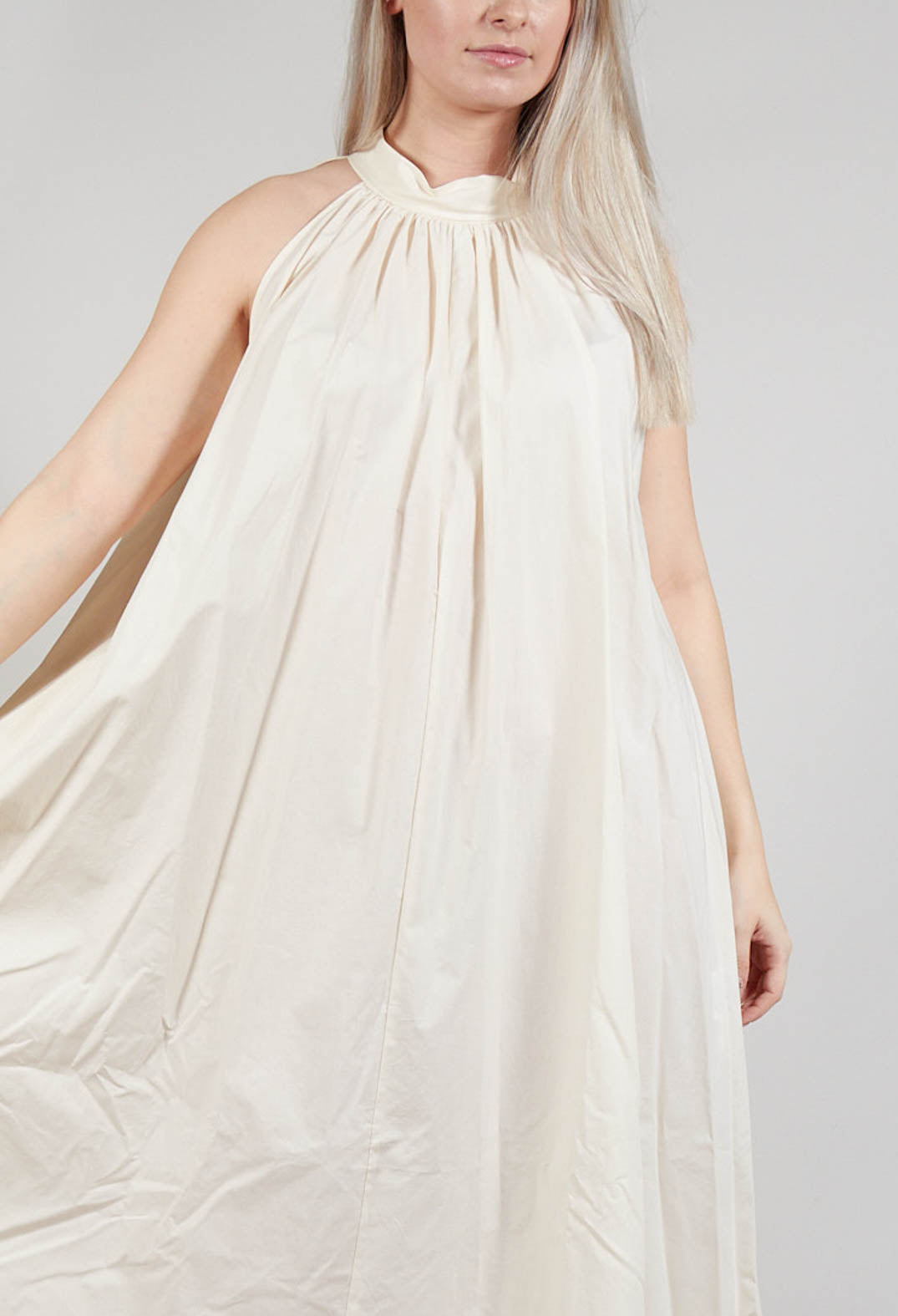 Halterneck Dress in Cream