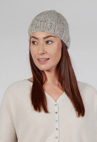 Hand Knitted Eco Hat in Light Grey