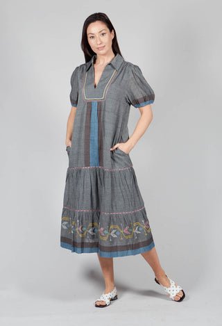 Handwoven Dress in Slate Grey