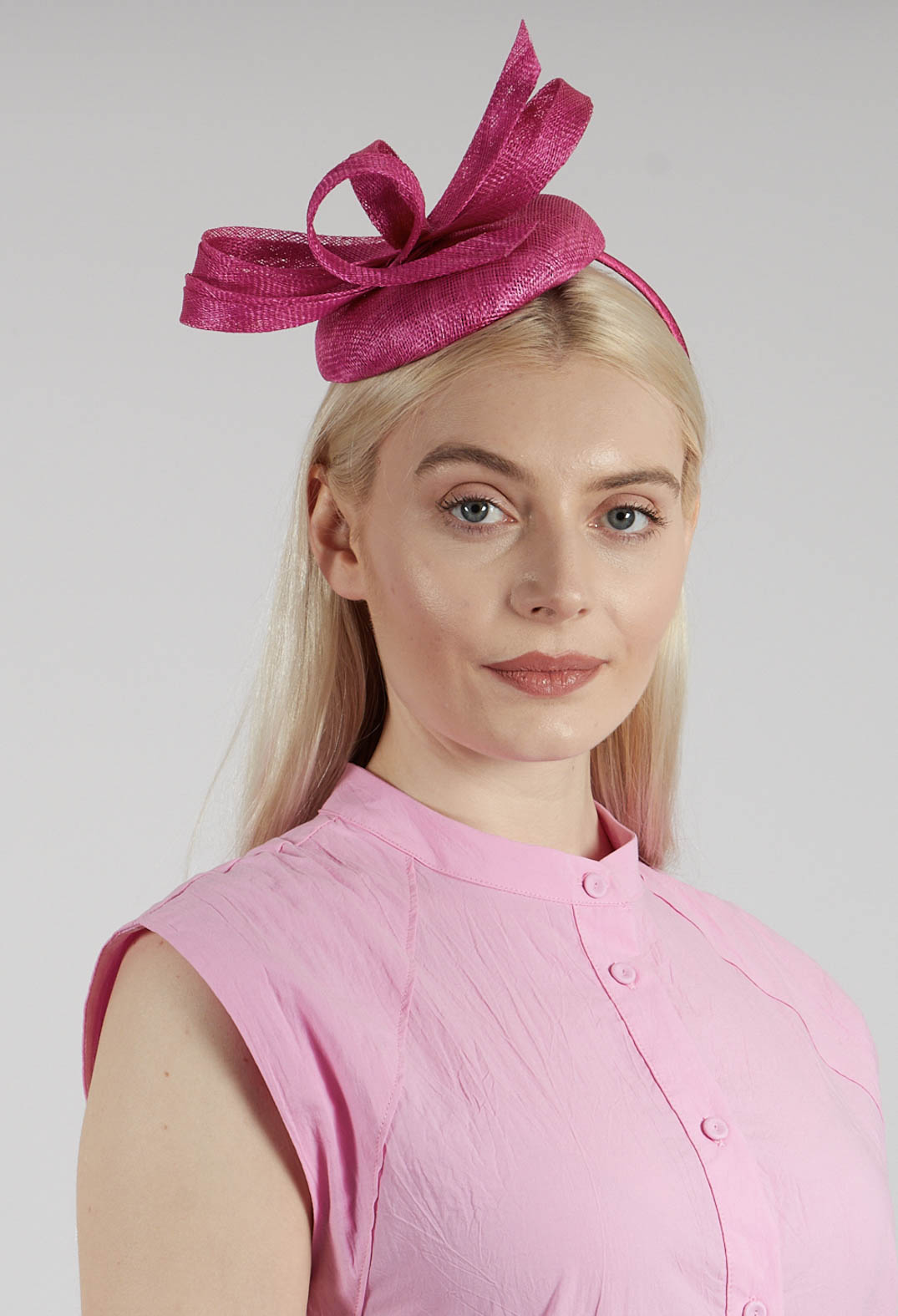 Headband Fascinator in Magenta
