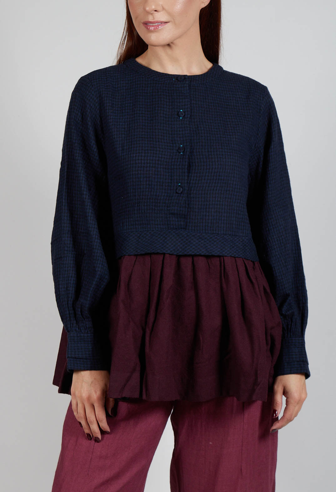 Helen Top in Blue Multicolour