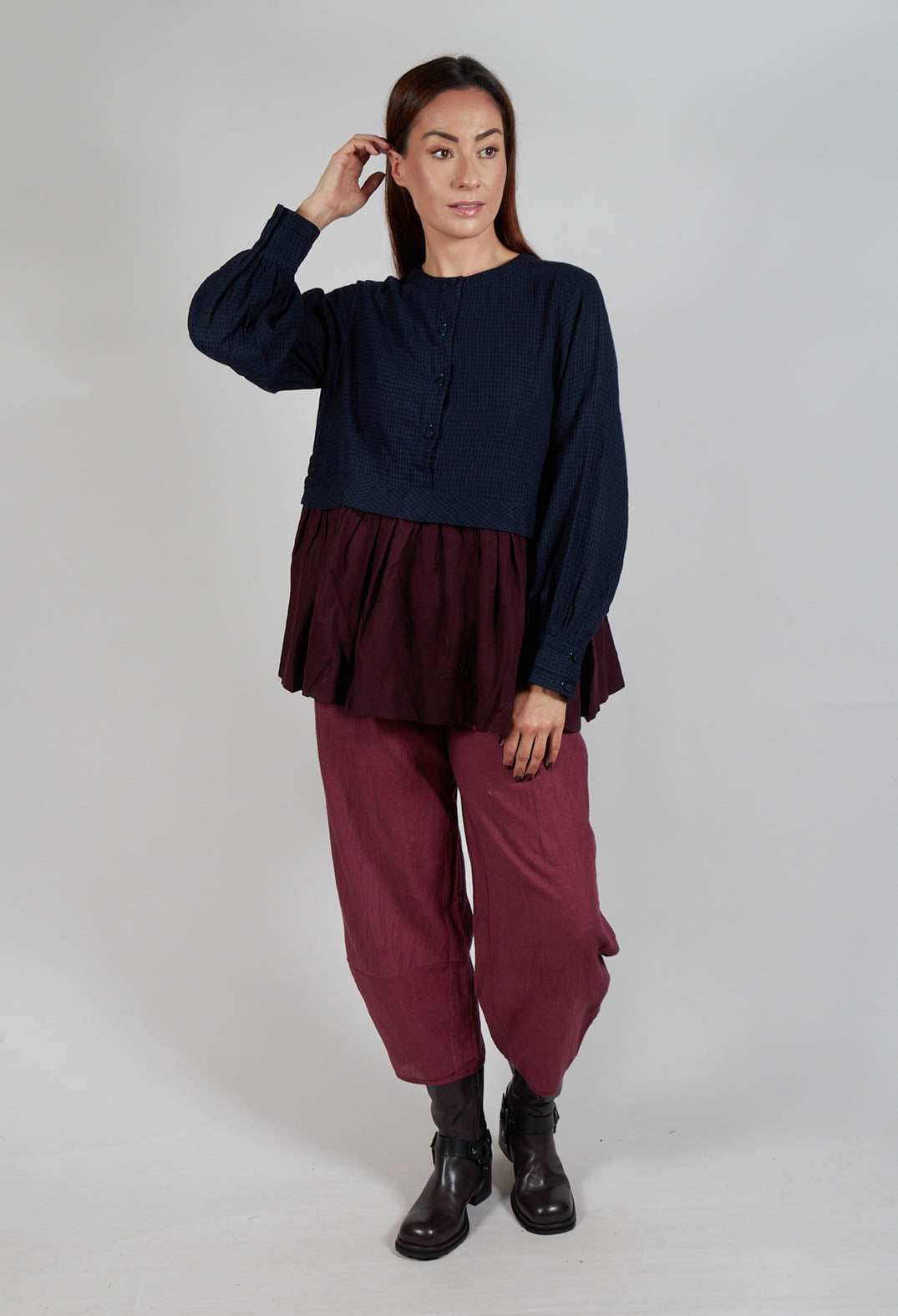 Helen Top in Blue Multicolour