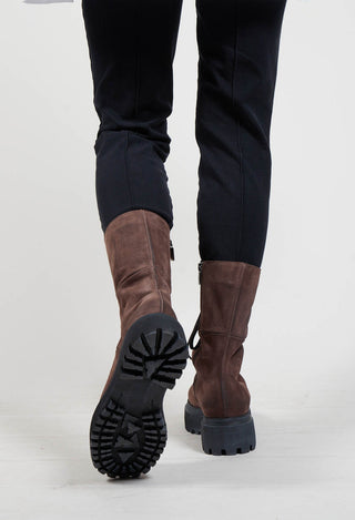 High Lace Up Boots in London Smog