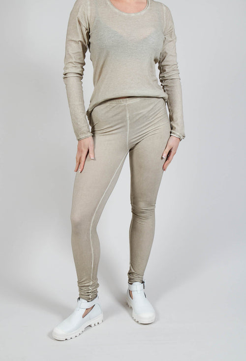 High-Waisted Leggings in Straw Cloud