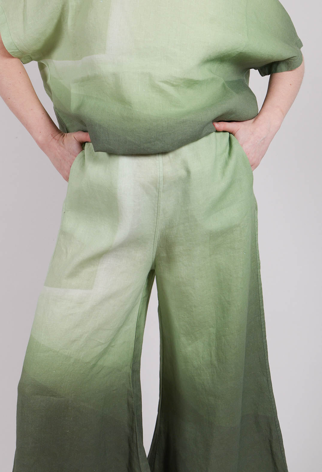 High-Waisted Maki Pants in Spring Green