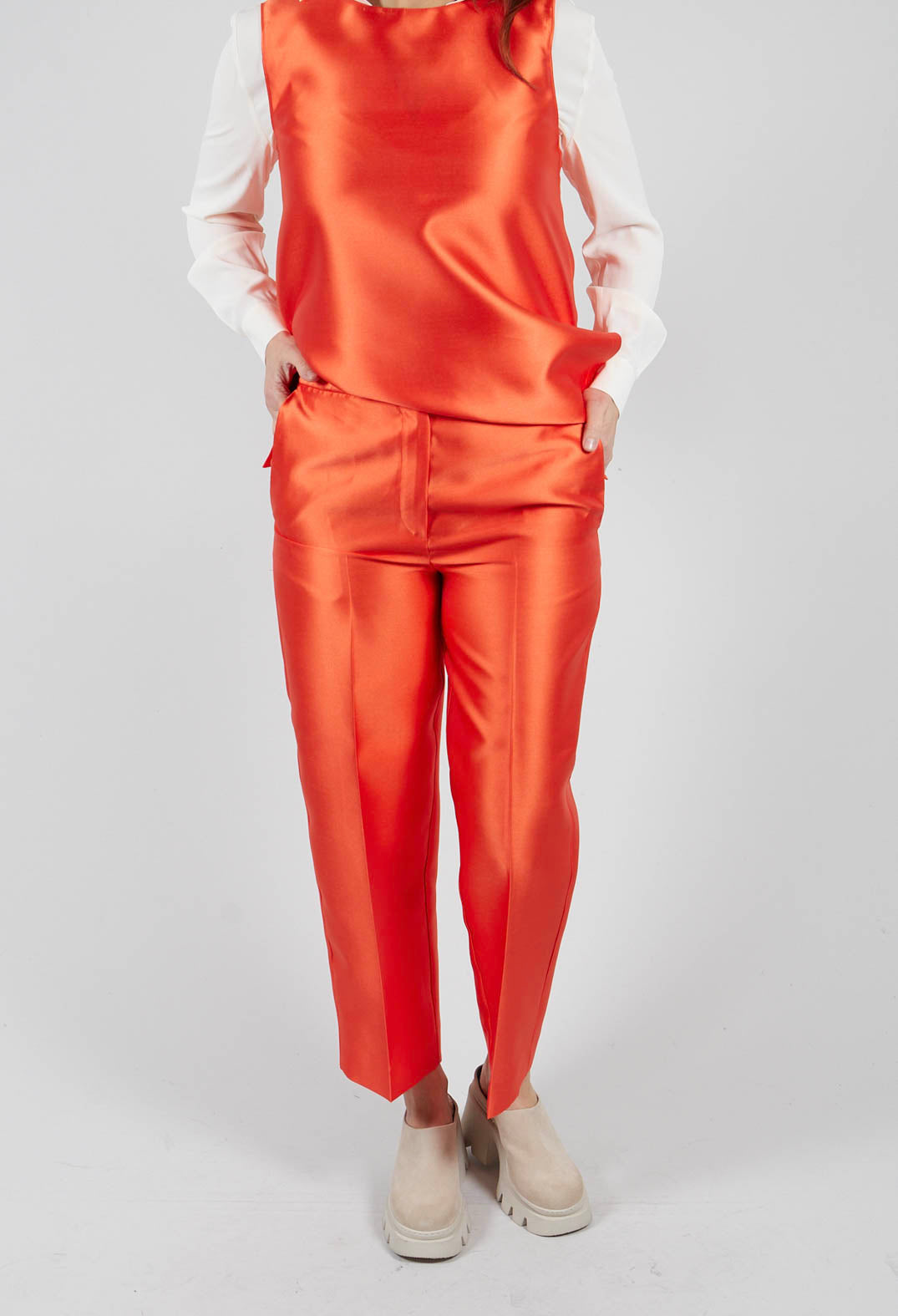 Hopper Straight Duchesse Trousers in Koi