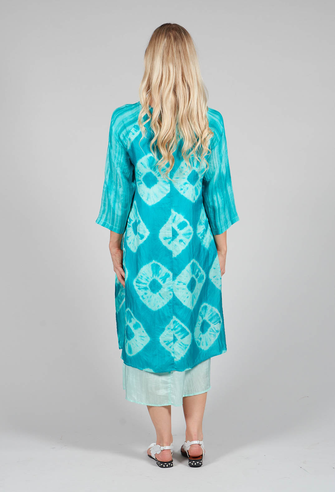 Huong Dress in Mint and Cyan