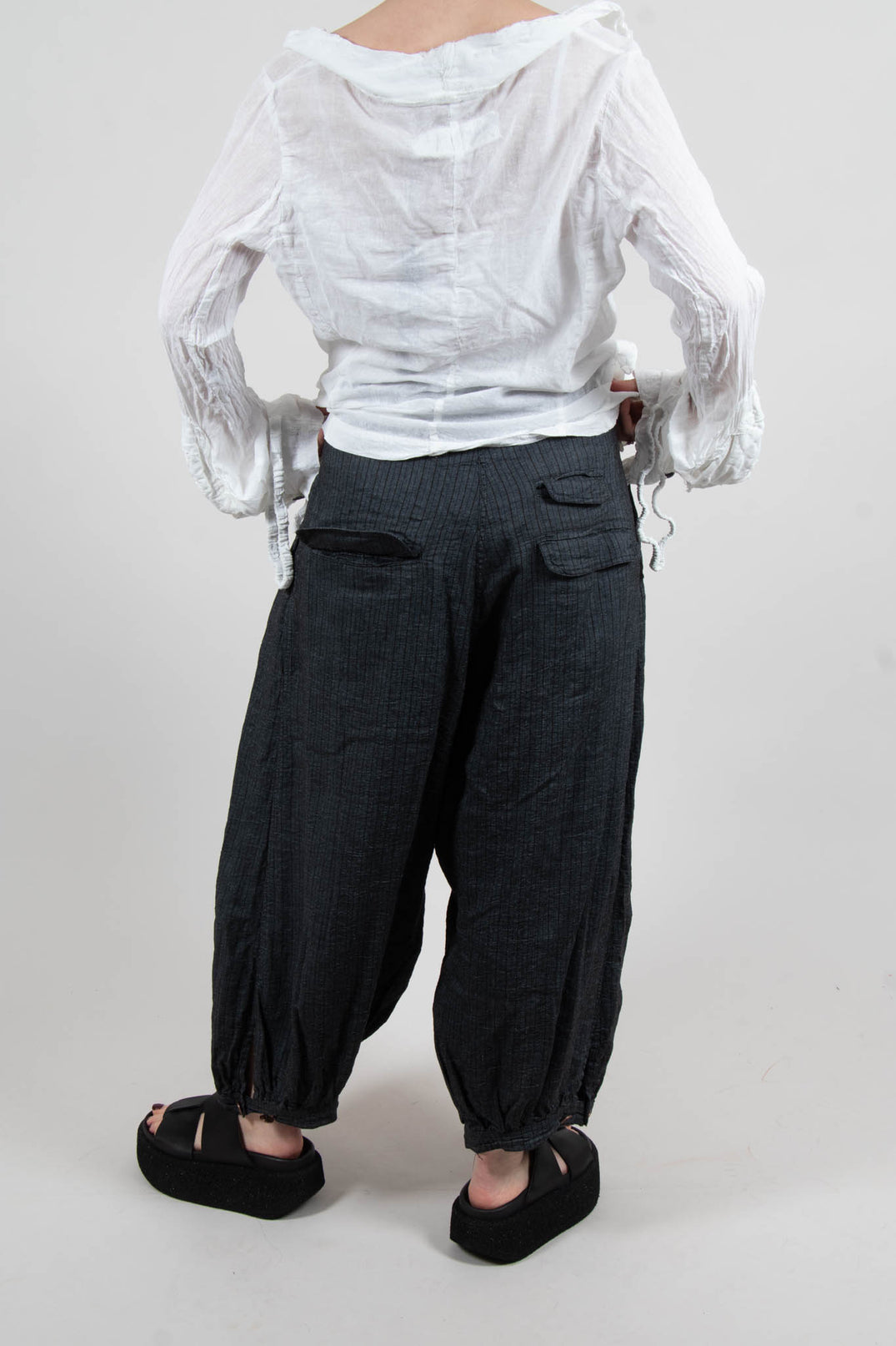 Balloon Leg Trousers in Sky Paper -2110147