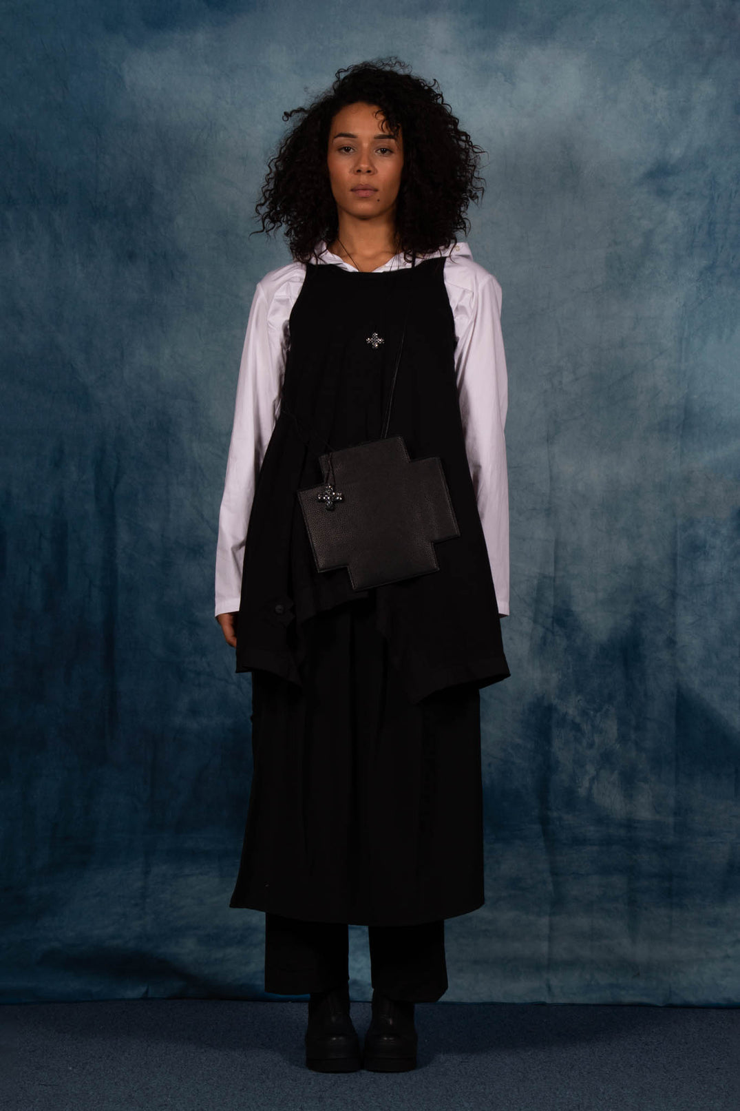 Small Black Leather Accessory Bag