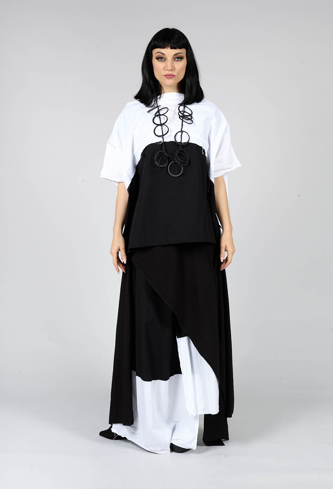 Edor Top in White with Black