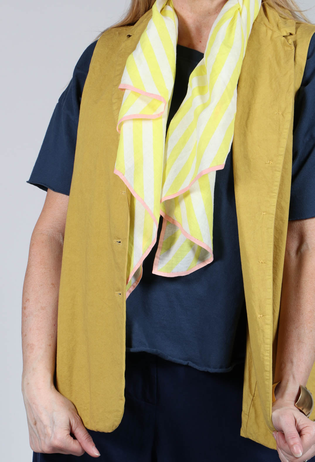 Sleeveless Blazer CC in Sun Yellow