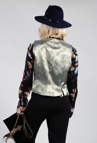 Pleated Waistcoat in Tweed