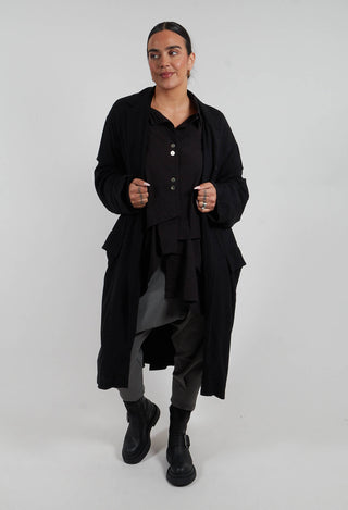 Donso Long Jacket in Black