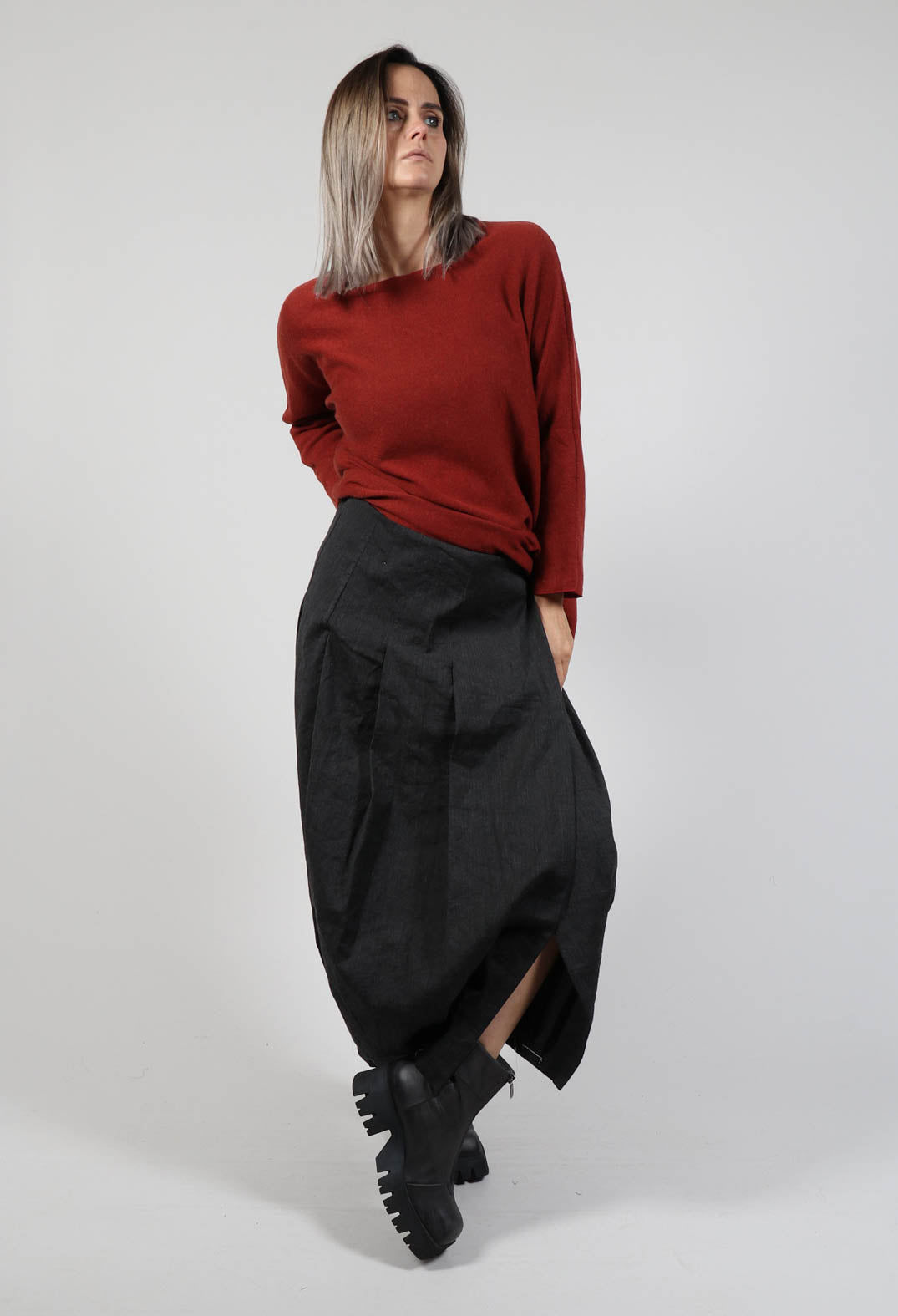 Inox Cross Skirt in Slate