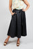 Wrap Skirt with Textured Faux Leather Look in Black
