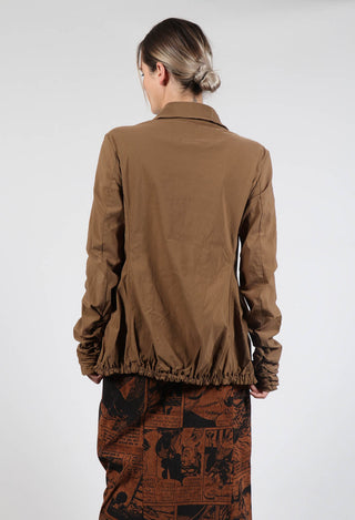 Jacket with Gathered Hem in Bronze