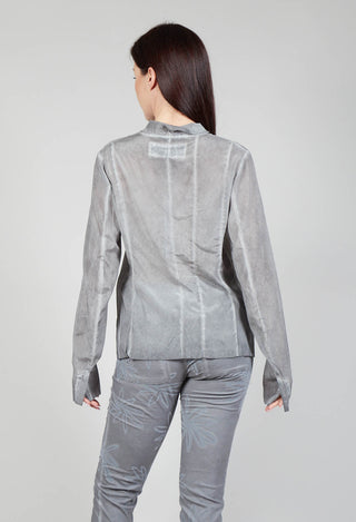 Jagged Silk Jacket in C.Coal 70% Cloud