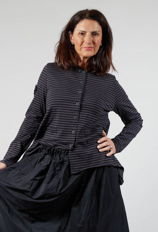 Jardigan in Black and Anthra Stripe